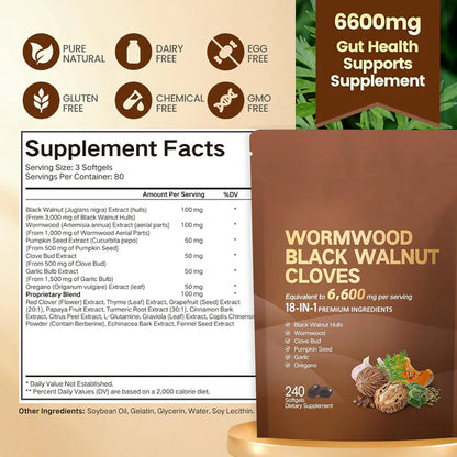 Wormwood Black Walnut Clove Capsules