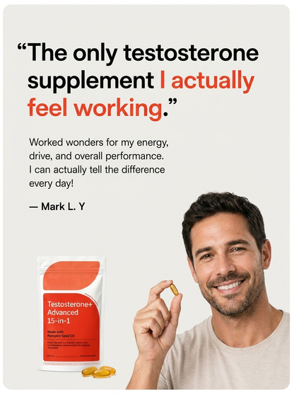 15-in-1 Oil-Based Testosterone Softgels for Male Performance